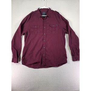 Guess Shirt Mens XL Purple Long Sleeve Button‎ Up Double Pocket Casual Wear